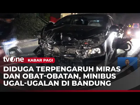 Minibus Tabrak Sejumlah Kendaraan hingga Ringsek! Pengemudi Diduga Mabuk