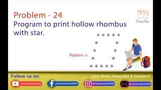 Program to print hollow rhombus with star