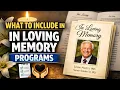 What to Include in In Loving Memory Programs A Complete Guide to Creating a Meaningful Printed T