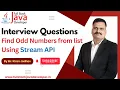 Find Odd Number from Integer List Using Stream API Learn with Kiran Jadhav