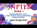NPTEL Programming Data Structures And Algorithms Using Python Week 7 Quiz Assignment Solutions