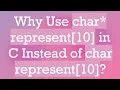 Why Use char represent 10 in C Instead of char represent 10