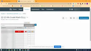 Mastery Connect Reset assessment for a student