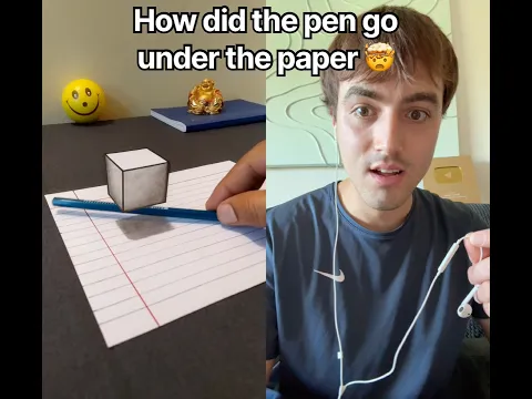 How did the pen go under the paper