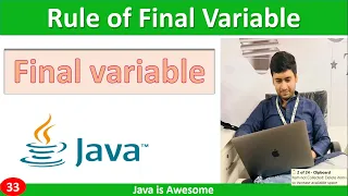 What is final variable and there rule in java