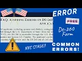 NVC DS-260 Form Common errors or confusing questions