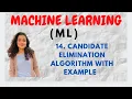 Candidate Elimination Algorithm With Example ML