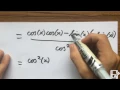 Derivatives - Proof why f tan x sec2 x