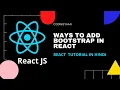 22 Different Ways to Add Bootstrap in React React Tutorial in hindi 2021