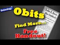 Obituaries Finding Facts Clues Leads Sources and Research Questions in an Obituary
