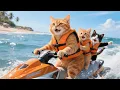 Download Lagu Sepupu Kucing Jahe Datang—Induk Kucing \u0026 Anak-Anak Main Jet Ski Di Pantai 🌊🐾