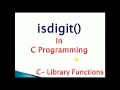 How to check if a character is digit or Not in c isdigit function in C