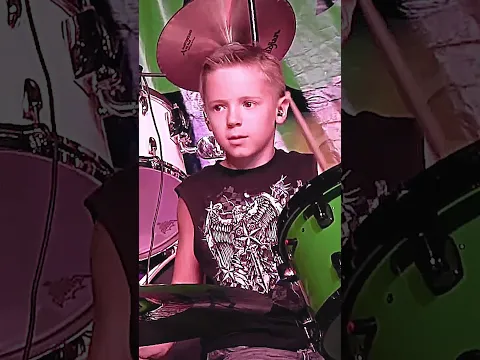 7 Year Old Playing ACDC Like A Pro #drums #rockmusic #shortsfeed