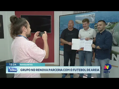 Grupo ND renova parceria com o futebol de areia de Navegantes