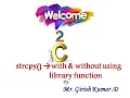 String Copy strcpy C Programming Mr Girish Kumar D
