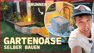 Ich baue uns eine Garten Oase - DIY Brunnen und Gemüsebeet mit Naturstein | EASY ALEX