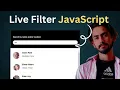 Live Filter and Search Using Javascript With Free Source Code
