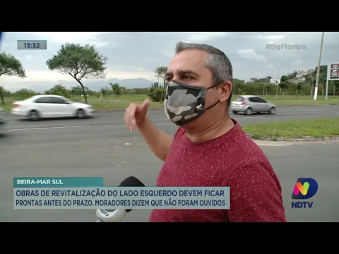 Beira-Mar Sul: obras de revitalização do lado esquerdo devem ficar prontas antes do prazo