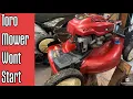Toro recycler won t start Tecumseh engine