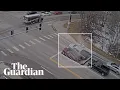Cameras catch moment cars fall into sinkhole in Nebraska