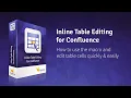 Edit table cells quick easy in Confluence How to use Inline Table Editing Actonic GmbH