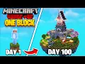 Download Lagu I Survived 100 Days on ONE BLOCK SKYBLOCK in Minecraft Hardcore 1.21