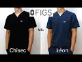 What s The Difference Which is Better FIGS Chisec vs Leon Scrub Top Comparison Sizing and Fit