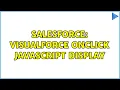Salesforce Visualforce onClick Javascript Display