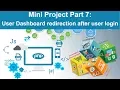 php tutorial in hindi - Mini Project Part 7 User Dashboard redirection after login