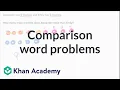 Comparison word problems Addition and subtraction within 20 Early Math Khan Academy