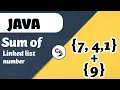 How to calculate sum of two numbers in linked list form Linkedlist Sum Tutorial Java Coding Sprint
