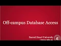 Off-Campus Database Access