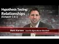 6-27 Hypothesis Testing Relationships Compare 1 to 1