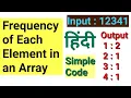 java program to find frequency of numbers in an array find Frequency of each element in an array