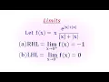 Limits involving greatest Integer Function and absolute value function How to find RHL LHL