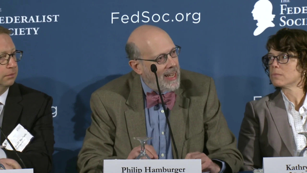 Philip Hamburger, What is Regulation For? Panel sponsored by The Federalist Society