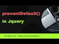 preventDefault in Jquery Web Application