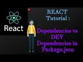 Dependencies Vs DEV dependencies React Tutorial Hindi Series types of dependencies in pcakage json