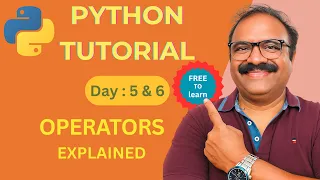 Python Day 5 6 Operators Explained Arithmetic Comparison Logical Python for Beginners Series