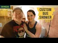 FLEXSTONE SHOWER for our Bus Conversion Part 1 Shower base Cement board - S04E20