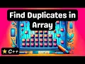 Find All Duplicates in an Array - C