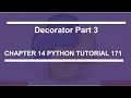 Decorators part 3 Python tutorial 171
