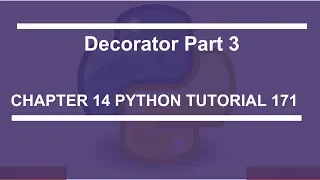 Decorators part 3 Python tutorial 171