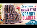 BEGINNER Crochet Granny Rectangle Blanket