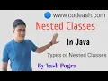 Nested class in java Types of nested class in java