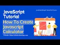 Javascript Bangla Tutorial Mini Calculator How to create javascript Calculator