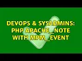 DevOps SysAdmins php apache - note with mpm
