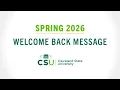 Welcome to the Spring 2026 Semester at CSU
