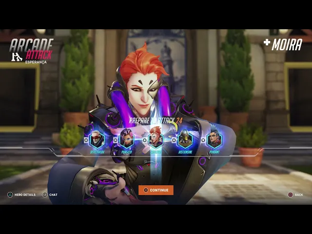 Overwatch 2 - Arcade Push Maps: Chateau Guillard and Esparanca Map: Moira and Reinhardt PS5 Gameplay