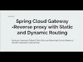 Spring Cloud Gateway Reverse proxy with Static and Dynamic Routing